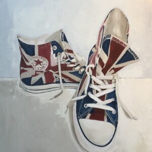 Union Jack Converse sneakers by artist Martin Allen