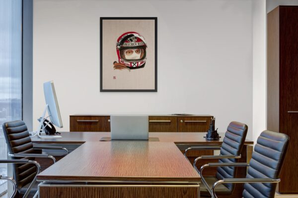 Niki Lauda portrait by artist Martin Allen