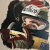 Ayrton Senna art print by Martin Allen – limited edition motorsport portrait