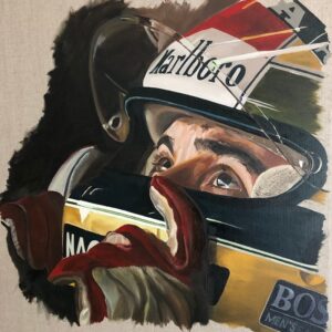 Ayrton Senna art print by Martin Allen – limited edition motorsport portrait