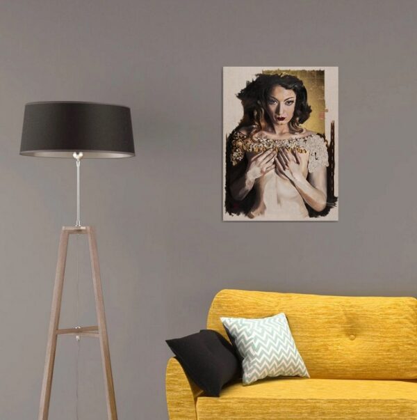 24ct Mad Cat Burlesque dancer by artist Martin Allen