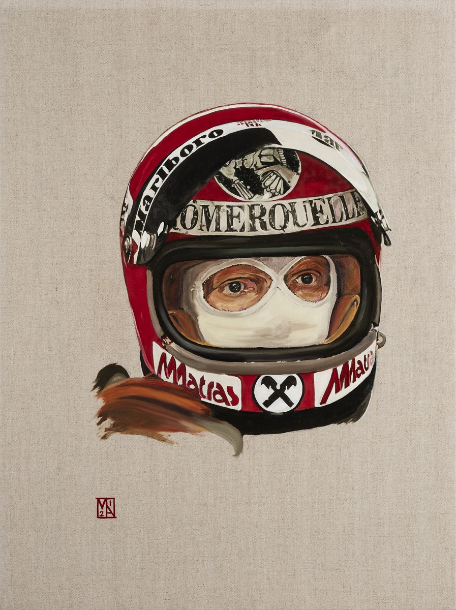 niki-lauda-art-print-ferrari-martin-allen Niki Lauda art print Ferrari Formula 1 limited edition motorsport portrait by Martin Allen