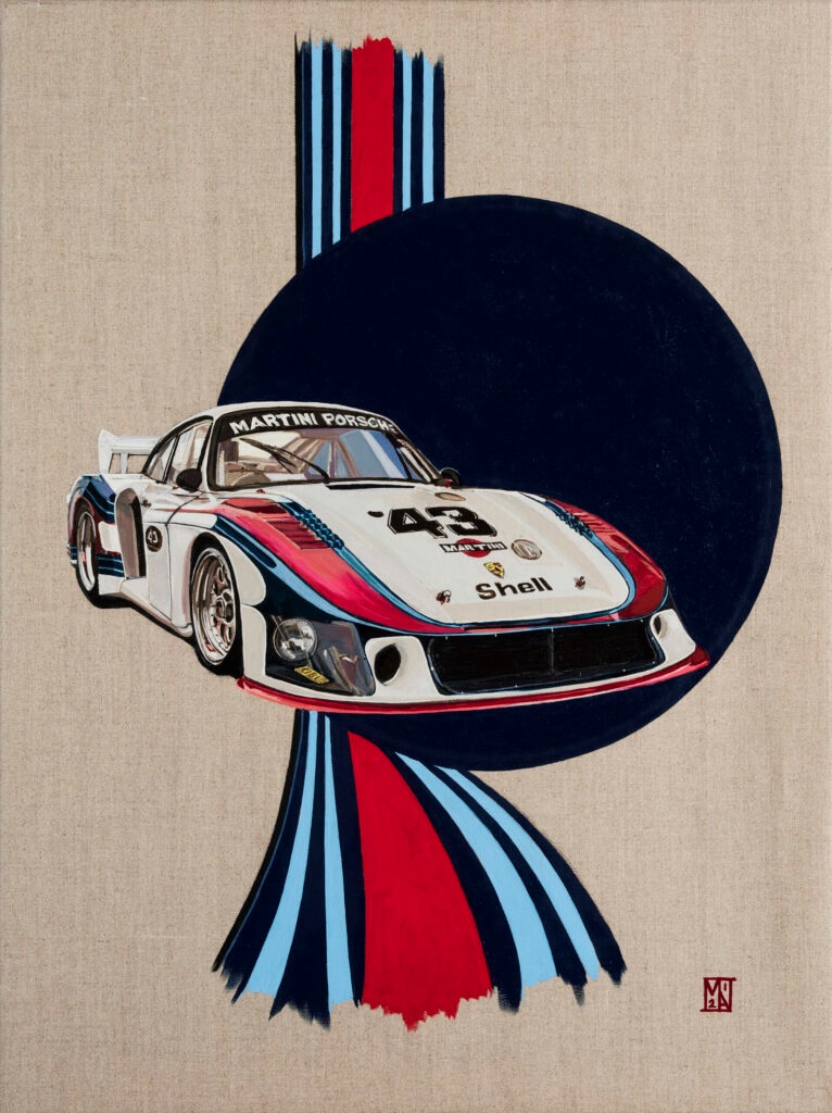 martini-porsche-935-contemporary-motorsport-art-martin-allen Porsche 935 art print Martini contemporary motorsport fine art by Martin Allen