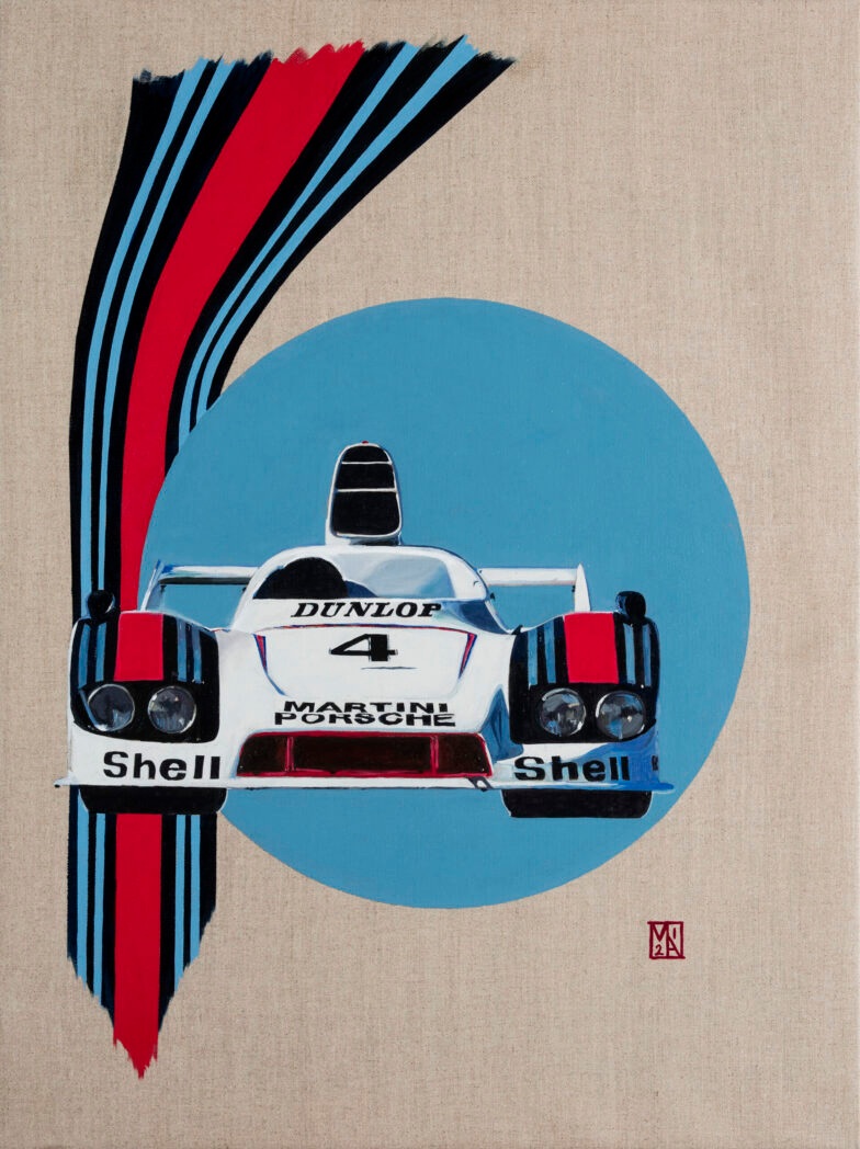 porsche-936-art-print-martini-contemporary-motorsport-art-martin-allen Porsche 936 art print Martini contemporary motorsport fine art by Martin Allen