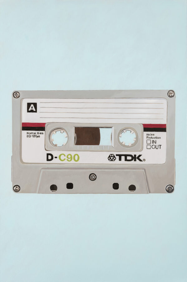 Cassette tape art titles Mix Tape number 1 by artist Martin Allen