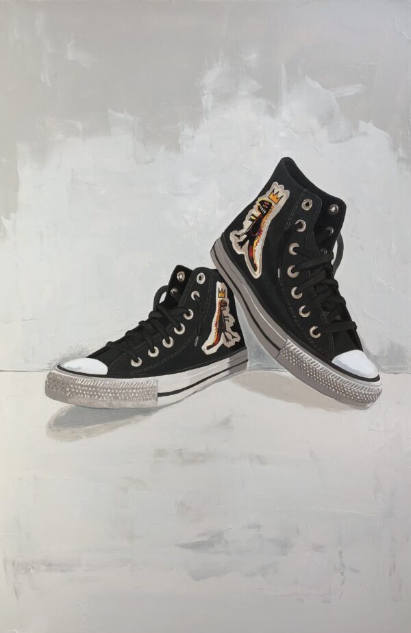 Chuck Taylor Basquiat limited edition Converse Trainers by artist Martin Allen.