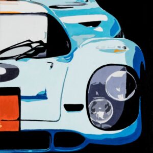 Porsche 917 Gulf contemporary motorsport art print limited edition automotive fine art Martin Allen
